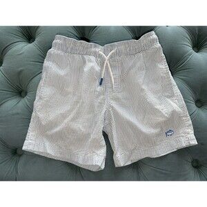 southern tide The Skipjack Boys Striped White/blue Swim Shorts Small